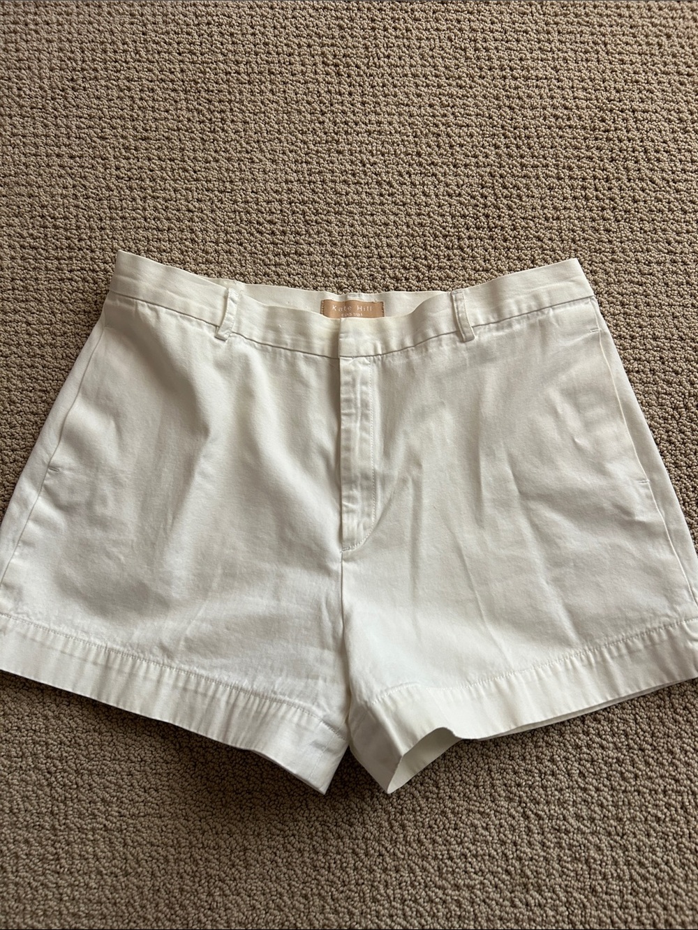 Women’s White Cotton Shorts